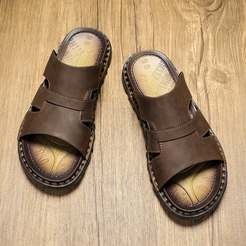Mens Plus-Size Business Soft-Soled Handmade Slippers foto 3