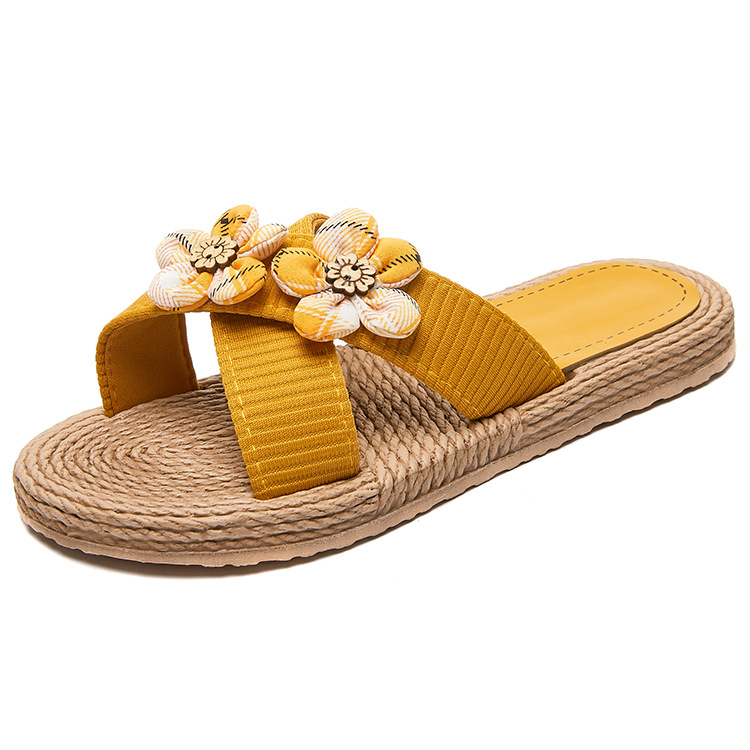 Summer Women's Slippers Rope Bottom Solid Color Fashion foto 3