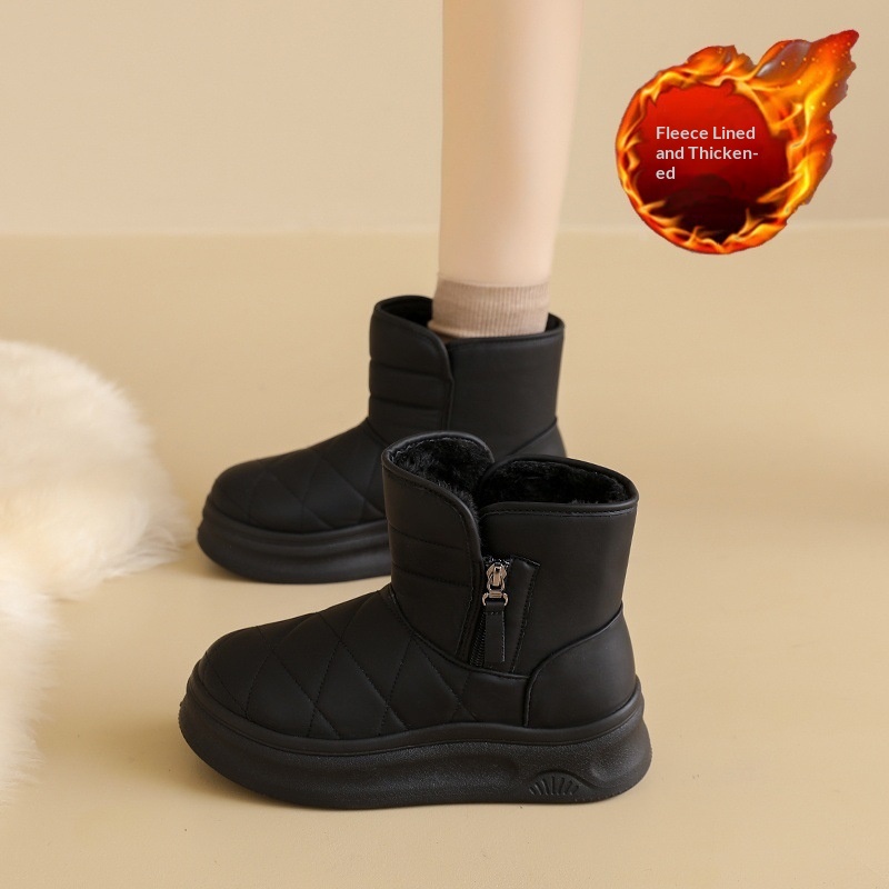 Womens Casual Warm Fleece-lined Snow Boots foto 5
