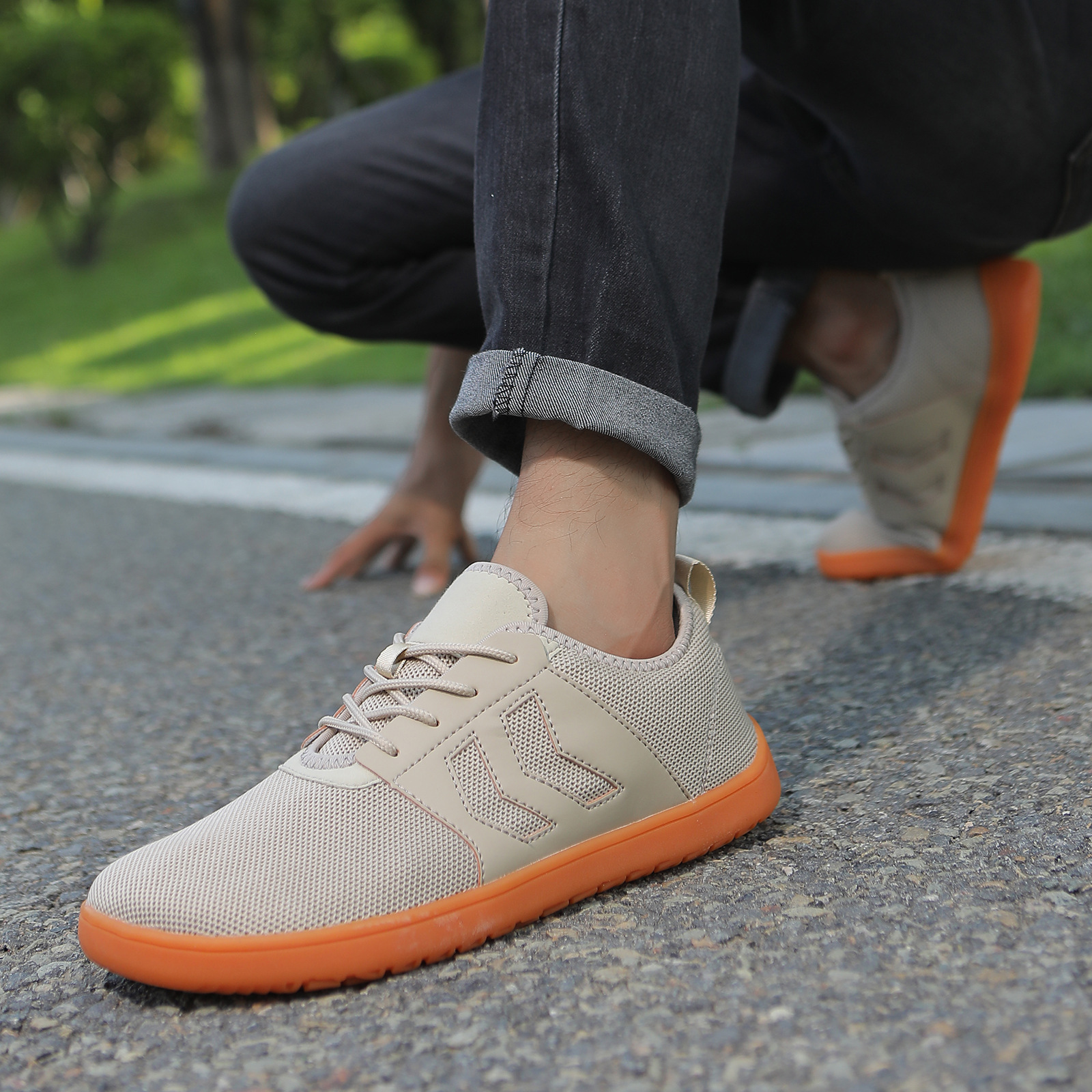 Wide Last Sports Outdoor Leisure Hiking Flying Woven Breathable Shoes foto 2
