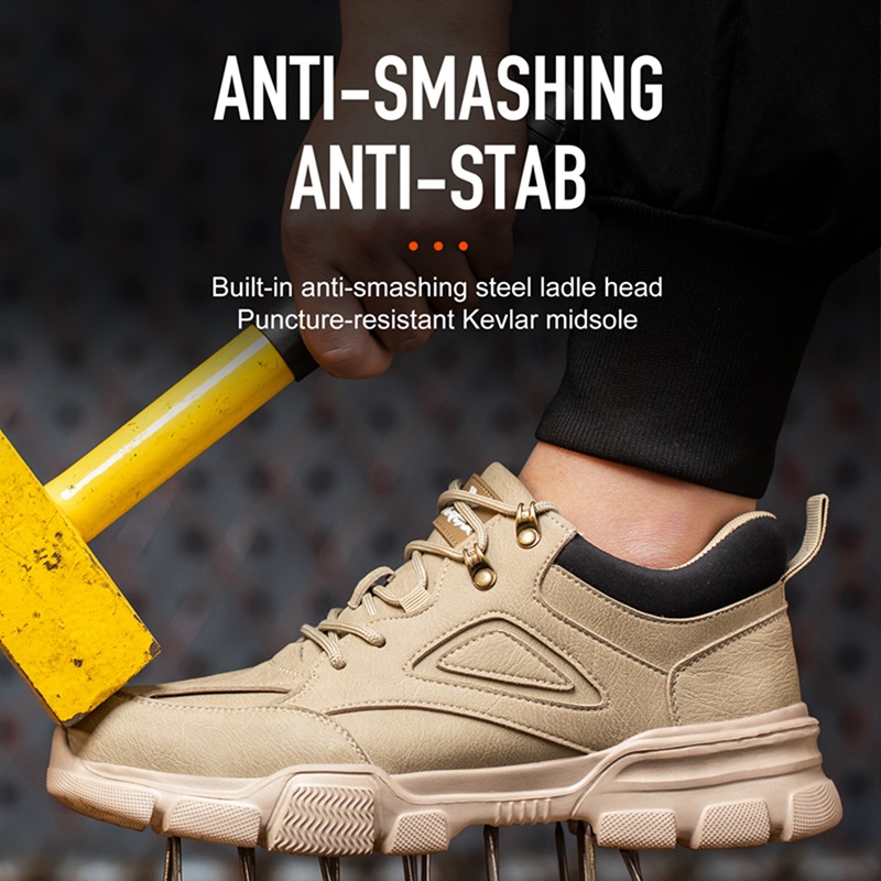 Men's Anti-smashing Anti-penetration Work Steel Toe Cap Work Shoes foto 4