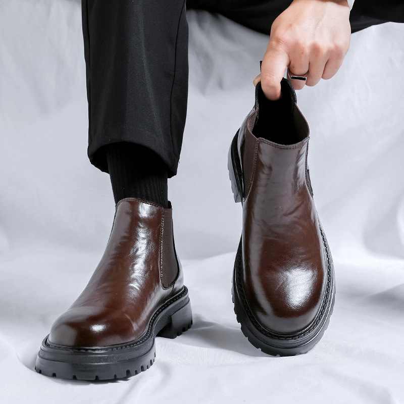 Low-top Martin Boots Mid-top British Style Men's Shoes foto 4