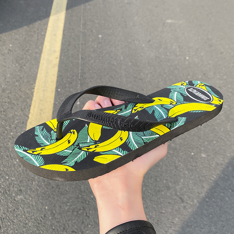 Men's Outerwear Printed Non-slip Wear-resistant Soft Bottom Slippers foto 4
