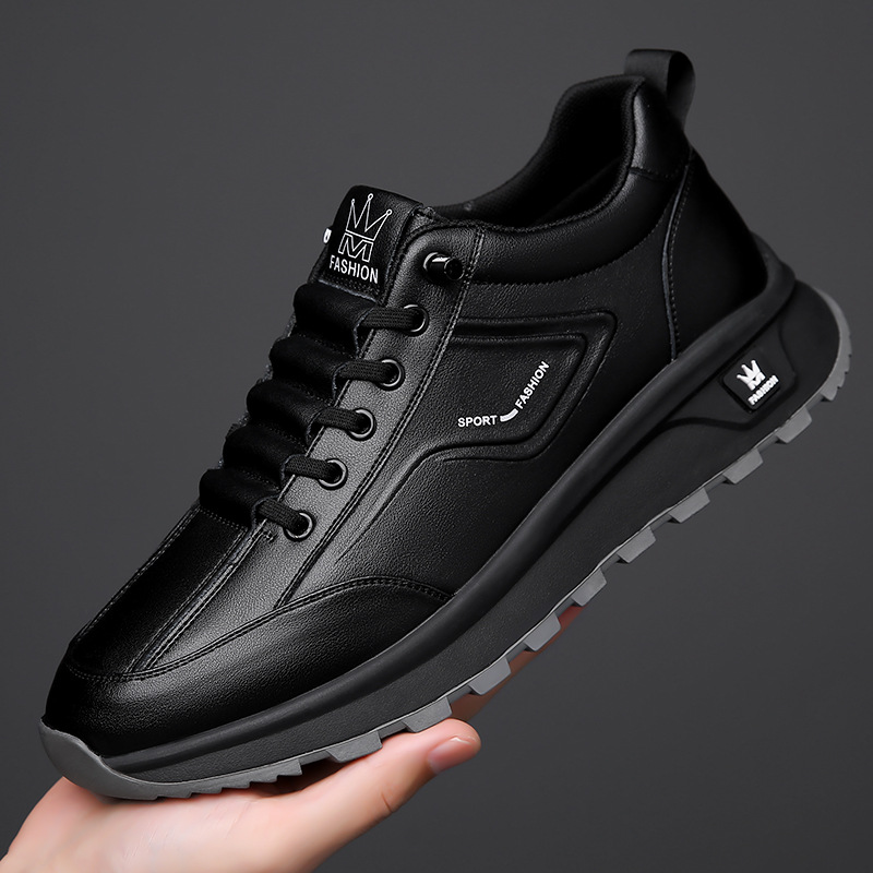 Men's Sports Casual Leather Shoes Men's Youth All-matching foto 3
