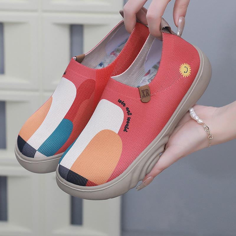 Women's Trendy Painted Casual Shoes Soft Bottom Soft Surface Platform foto 4
