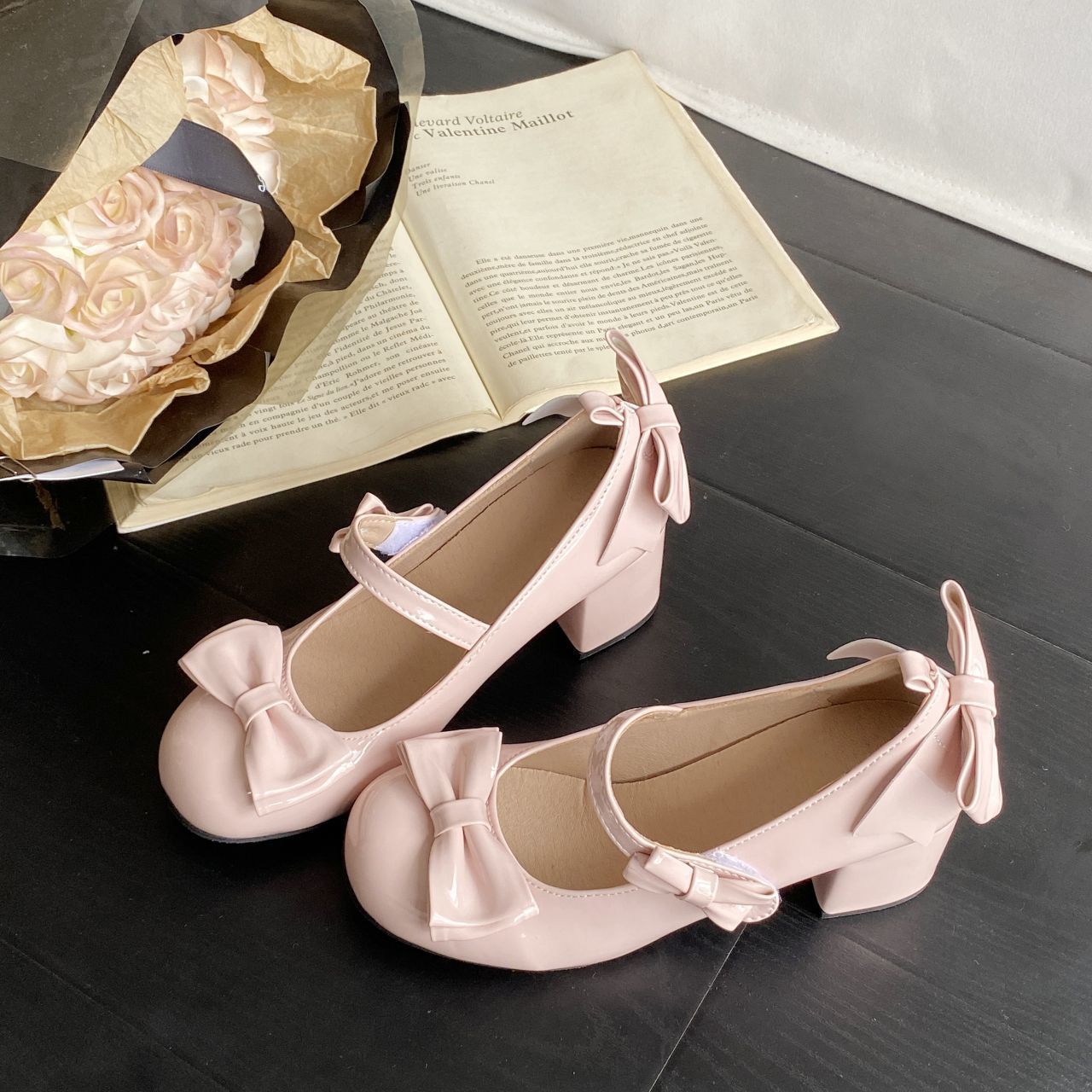 Round-toe Ballet Flats With A Bow, Perfect For Pairing With Any Skirt foto 2