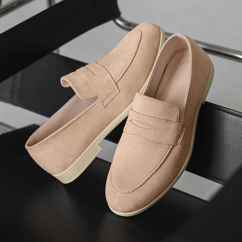Height-increasing Slip-on Casual Shoes British Round Toe Men's Thick-soled Loafers foto 2