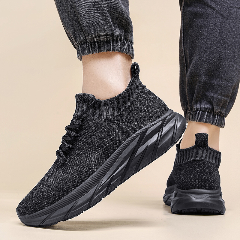 Stretch Sock Shoes Men's Plus Size Flyknit Height Increasing Leisure Sneaker foto 4