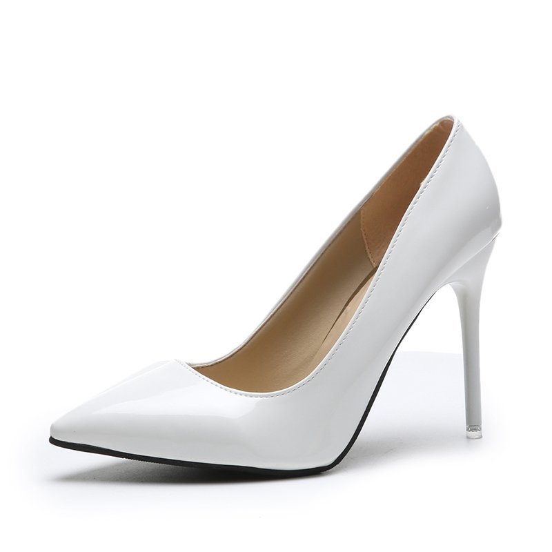 Pointed Stiletto Low-cut Heel Shoes Plus Size Women foto 5