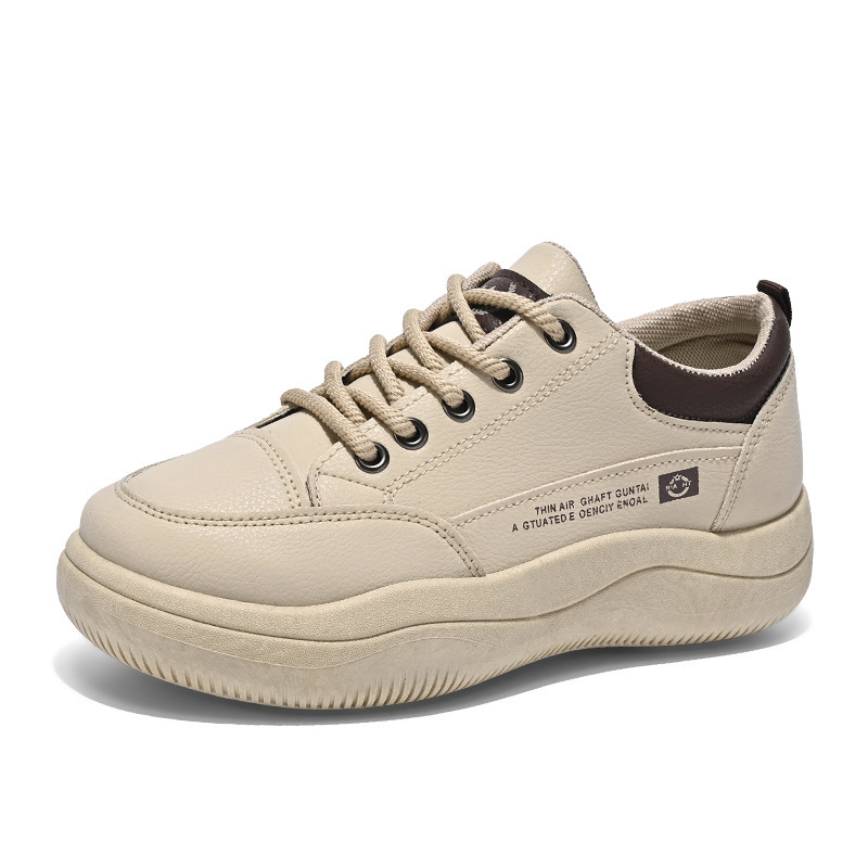 Women's Korean-style All-match Leather White Shoes foto 2