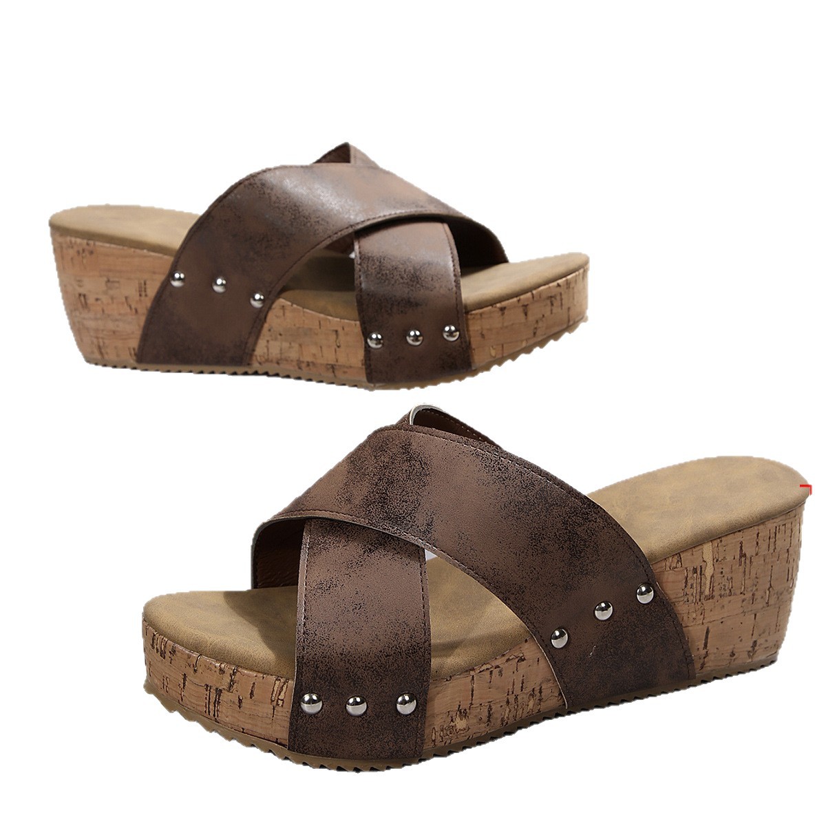 Women's Wedge Platform Slippers Outer Wear foto 5