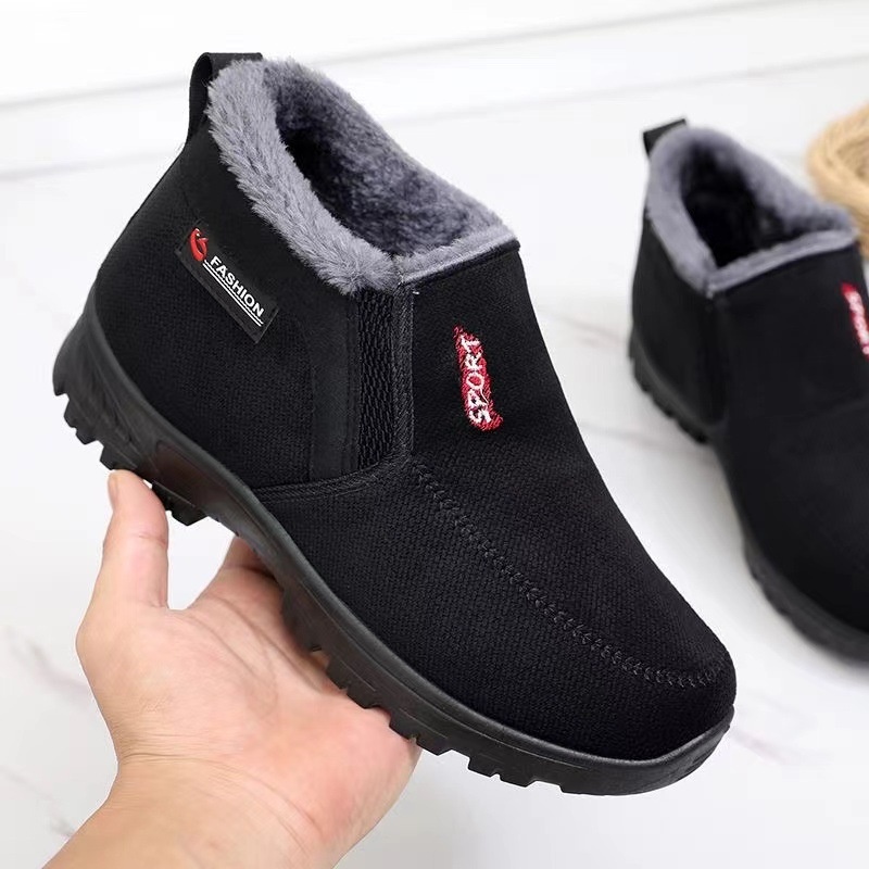 Men's Shoes Thermal Non-slip Cotton-padded Shoes Casual Slip-on Old Beijing Cloth Shoes foto 4