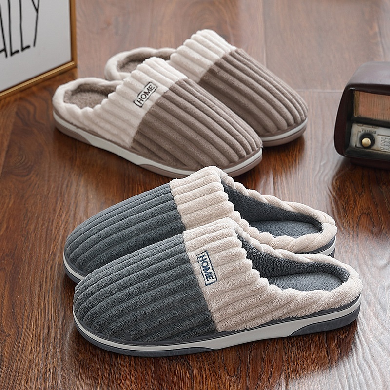 Men's Cotton Slippers Home Autumn And Winter Thick Bottom Non-slip Home foto 3