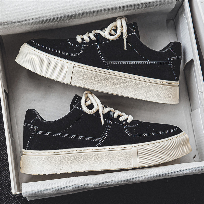Harajuku Style For Students Sports Casual Lace-up Suede Shoes foto 5
