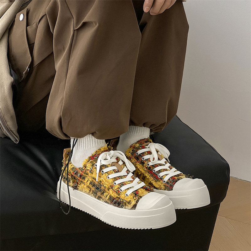 Niche Irregular Design Spring New Canvas Bottom Top Pumps foto 5