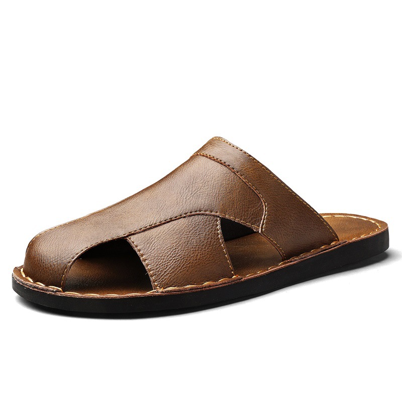 Hand-stitched Casual Mens Beach Sandals foto 2