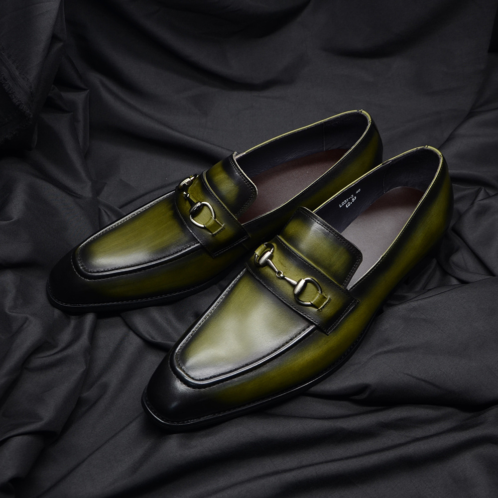 Trendy Summer Business Casual Fashion Cowhide Men's Shoes foto 2