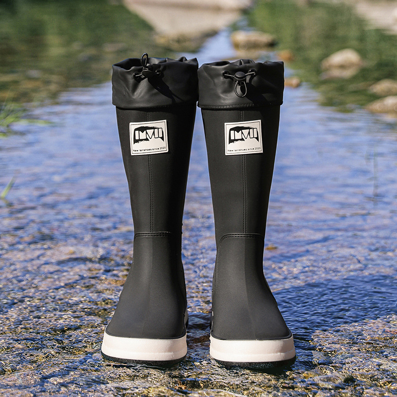 Couple Platform High Tube Outdoor Camping Rain Boots Waterproof Non-slip Rain Boots foto 3