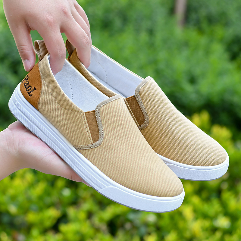 Mens Dad Casual Canvas Sneakers Comfortable Slip-on Design foto 3