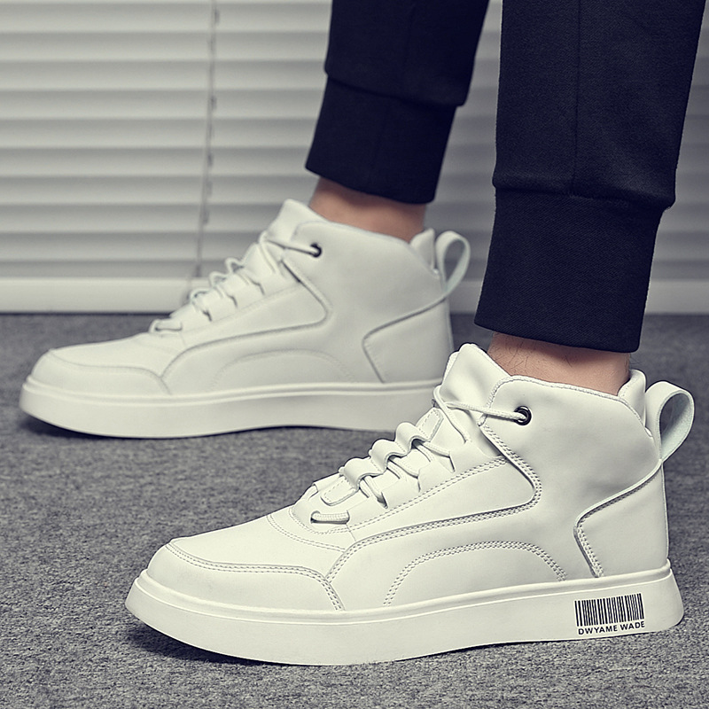 White Shoes Mid-top Sports Board Shoes Men foto 4