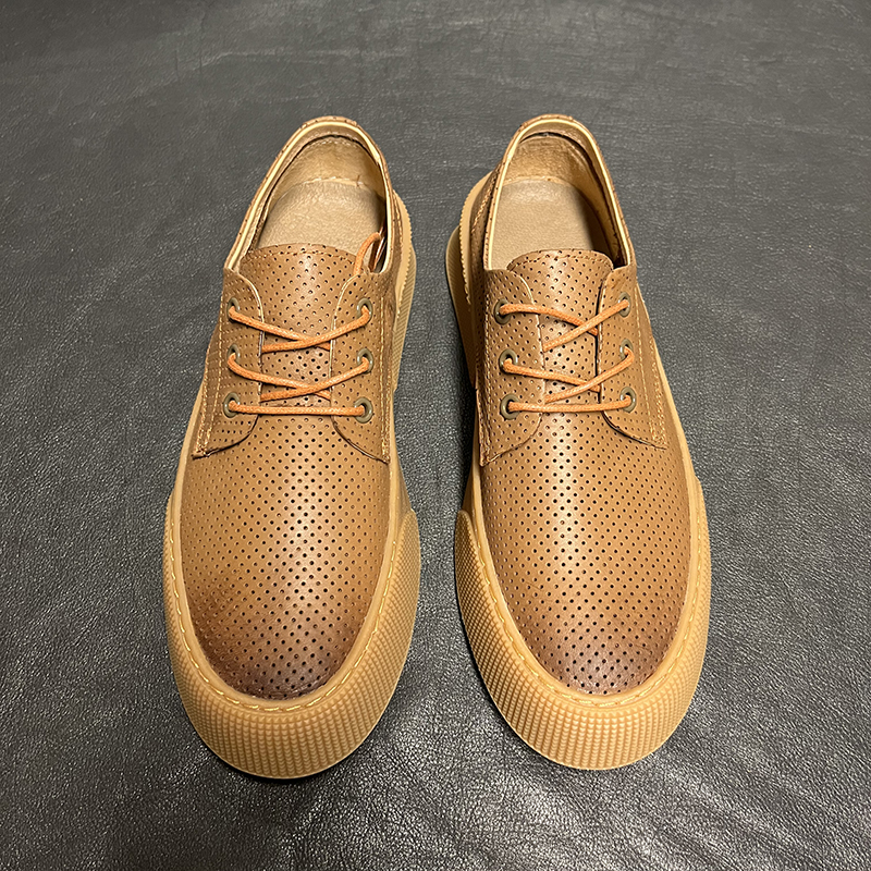 Breathable Comfortable Casual Shoes Soft Leather White Shoes foto 2