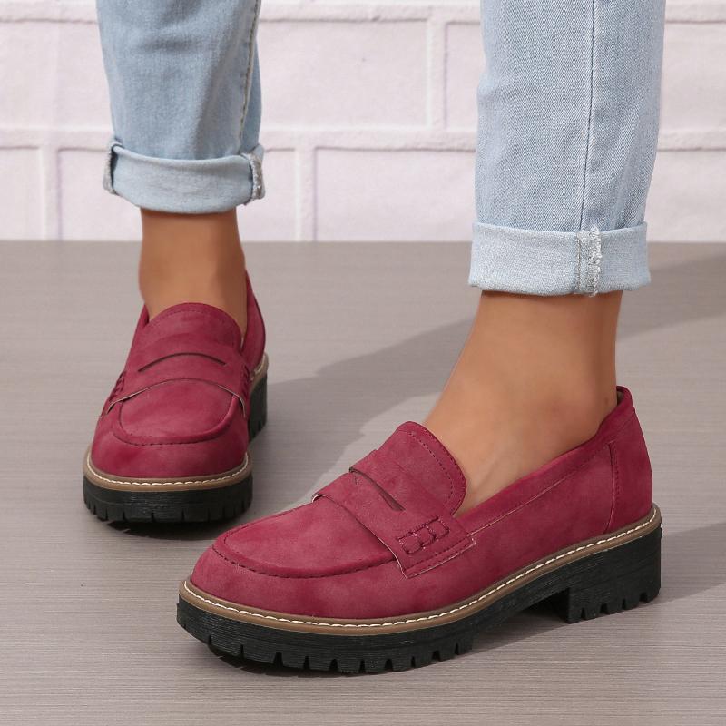 Women's Solid Color Fashionable Thick-soled Loafers foto 2