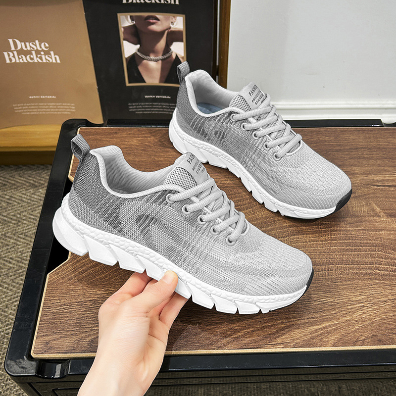 Plus Size Breathable Light Soft Bottom Female Mesh Casual Sneaker foto 4