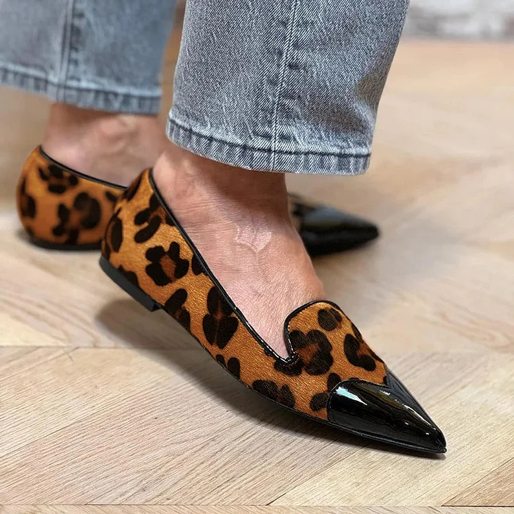 Women's Shoes Fashion Pointed Leopard Print Shallow Mouth Pumps foto 3