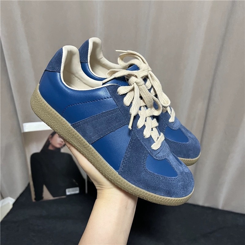 New Womens Versatile Korean-style Retro Patchwork Flat Shoes With A Round Toe And Lace-up Design foto 2