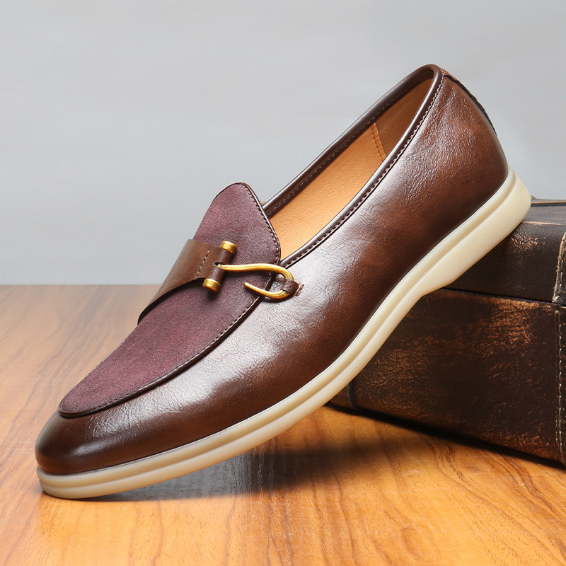 Versatile Breathable Casual Men's Leather Shoes foto 4