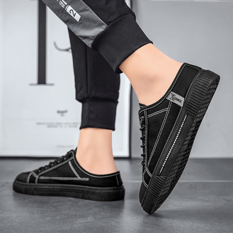 Men's Versatile Casual Sneakers Heelless Canvas Shoes foto 3