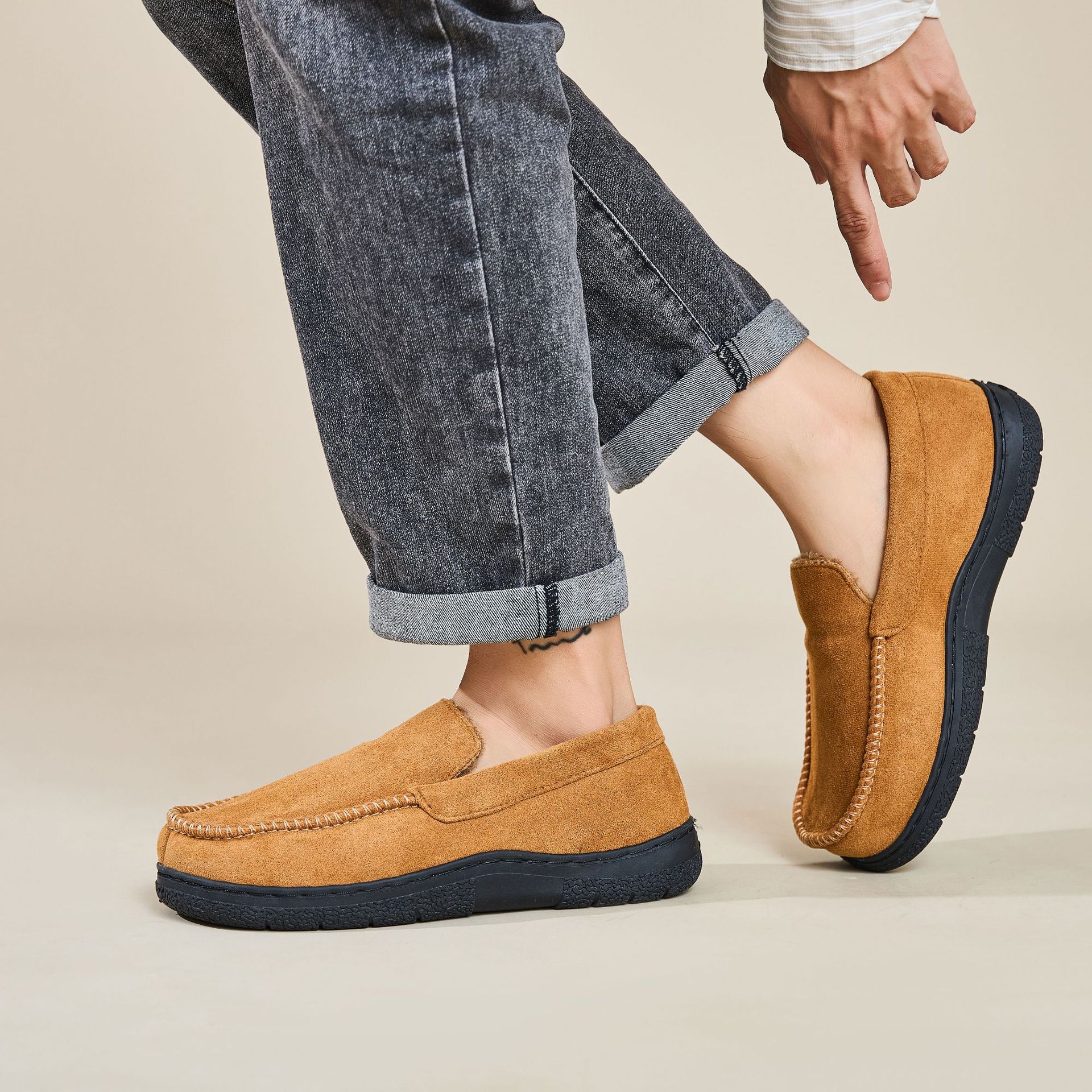 Men's Casual Home Warm Outdoor Fleece-lined Non-slip Slippers foto 4