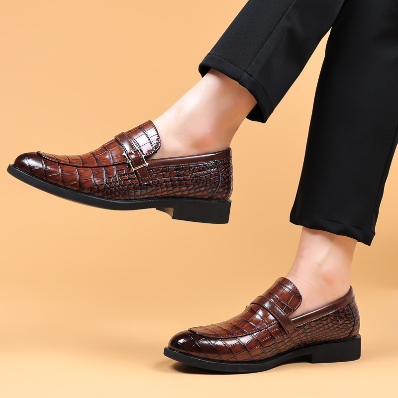 Leather Shoes Men's Business Crocodile Pattern foto 5