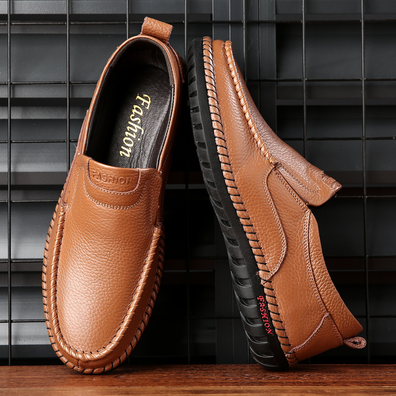 Comfortable Cowhide Soft Bottom Soft Surface Men's Shoes foto 2