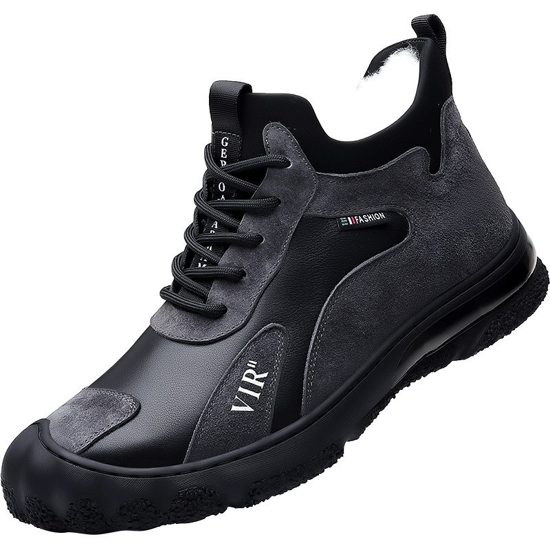 Winter Fleece-lined Thick High Waist Casual Cotton-padded Shoes Men's Hiking Shoes foto 5