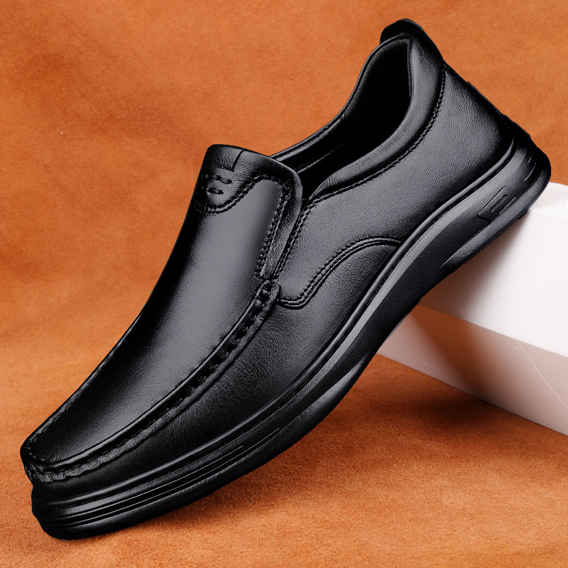 Outdoor Men's Breathable One Pedal Leather Shoes foto 3