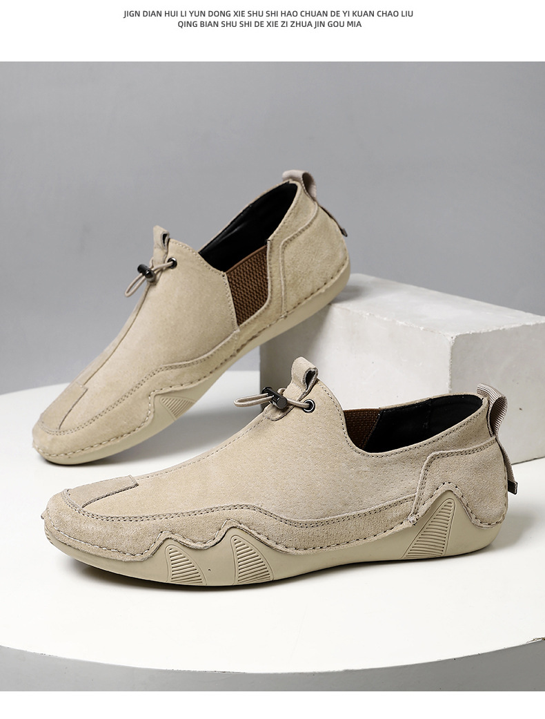 Leather Casual Men's Shoes Breathable Slip-on foto 4