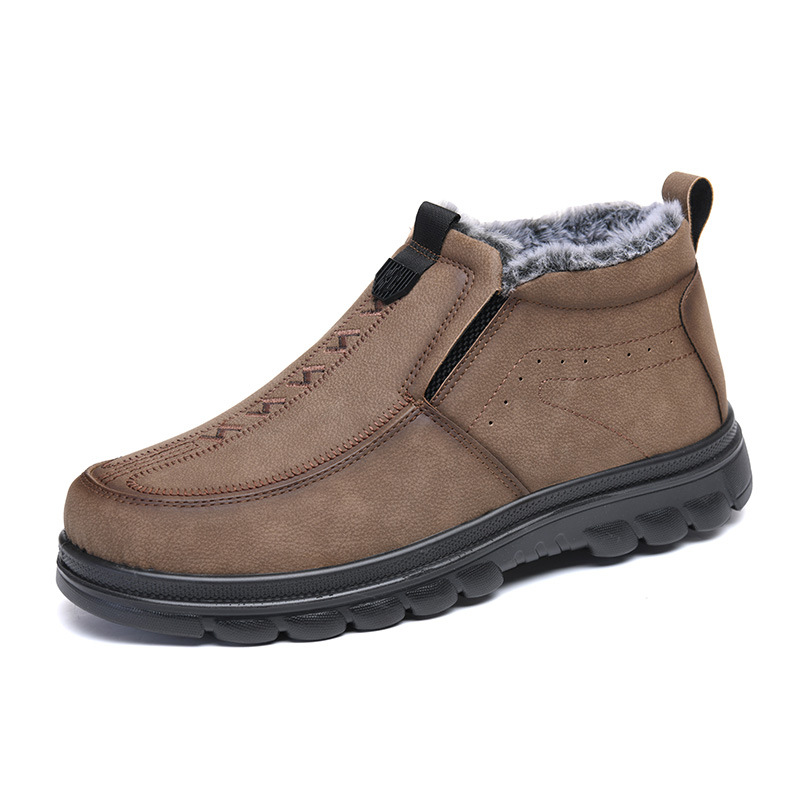 Plus-size Cotton Shoes Thick-soled Slip-on Warm Shoes For Men foto 5