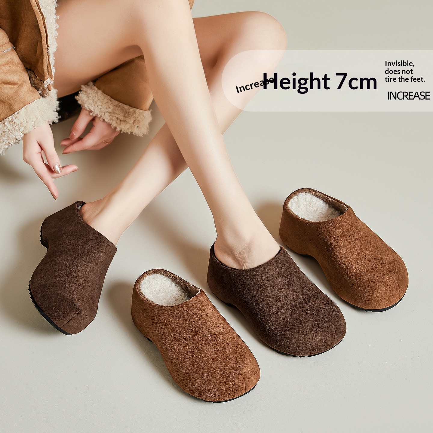 Retro Chunky-sole Closed-toe Mules For Women, Perfect For Outdoor Wear foto 4