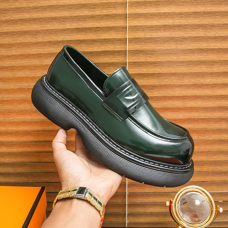 Business Formal Britishstyle Glossy Heightincreasing Leather Shoes foto 4