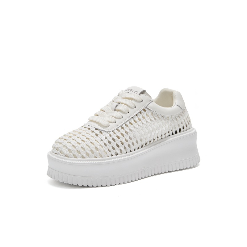 Womens Fashionable Casual Hollow-Weave Shoes With Thick Soles foto 2