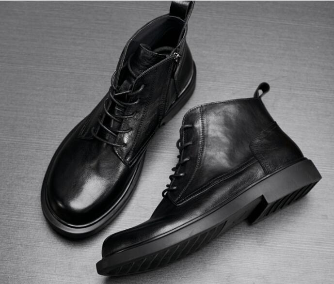 Genuine Leather Fashion Martin Boots For Men foto 2