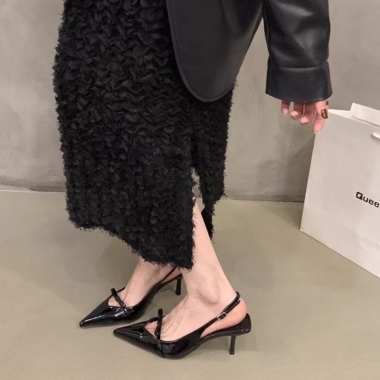Womens Sophisticated Satin Pointed-toe High Heels foto 5