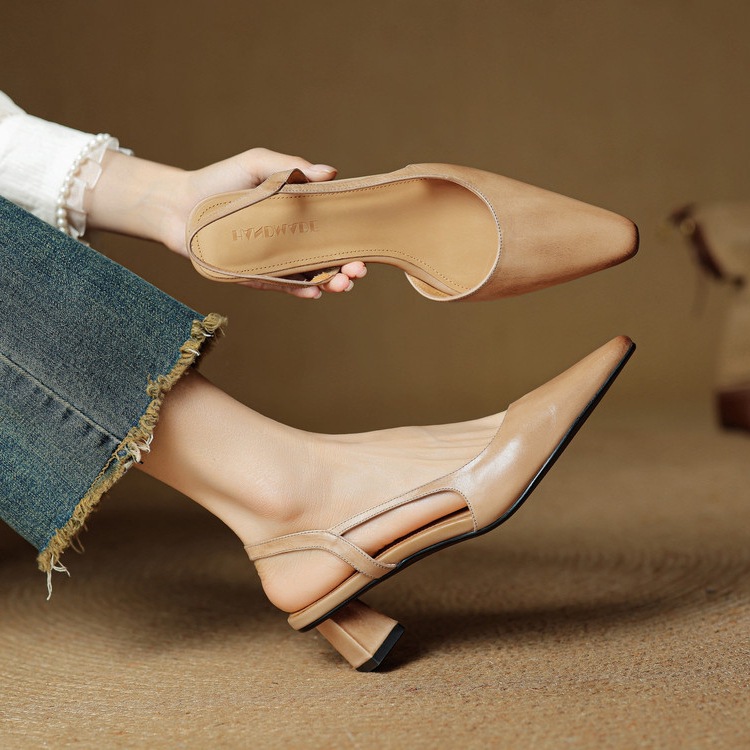Chunky-heeled Mid-heel Fashion Womens Sandals foto 5