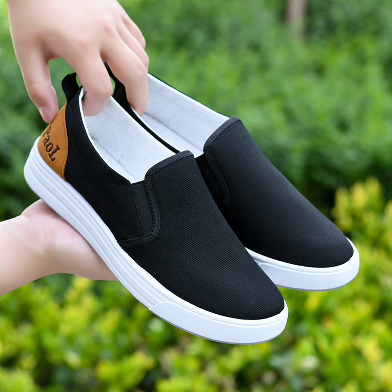 Mens Dad Casual Canvas Sneakers Comfortable Slip-on Design foto 2
