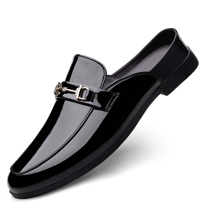 New Loafers Men's Pattern Half Slippers foto 4