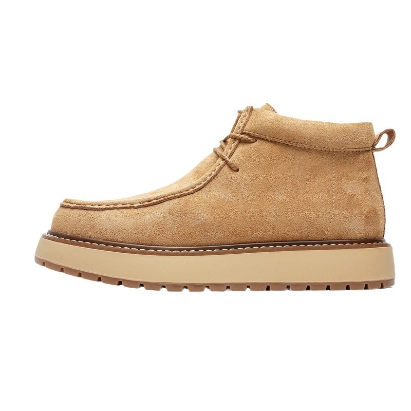 Mens Genuine Leather Suede Kangaroo Shoes Suede Martens Boots