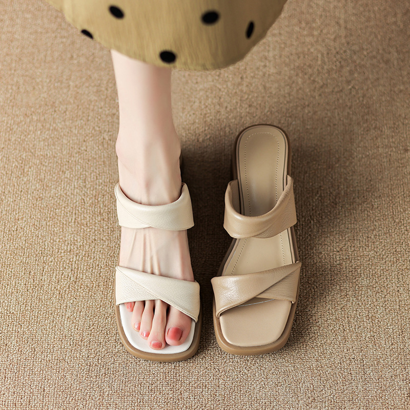 French Style Small Sandals Women's Rubber foto 2