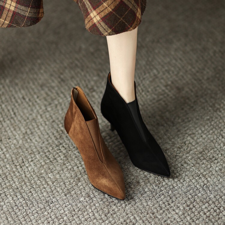 Versatile Niche-style Fashion Elastic Boots With A Stiletto Heel foto 3