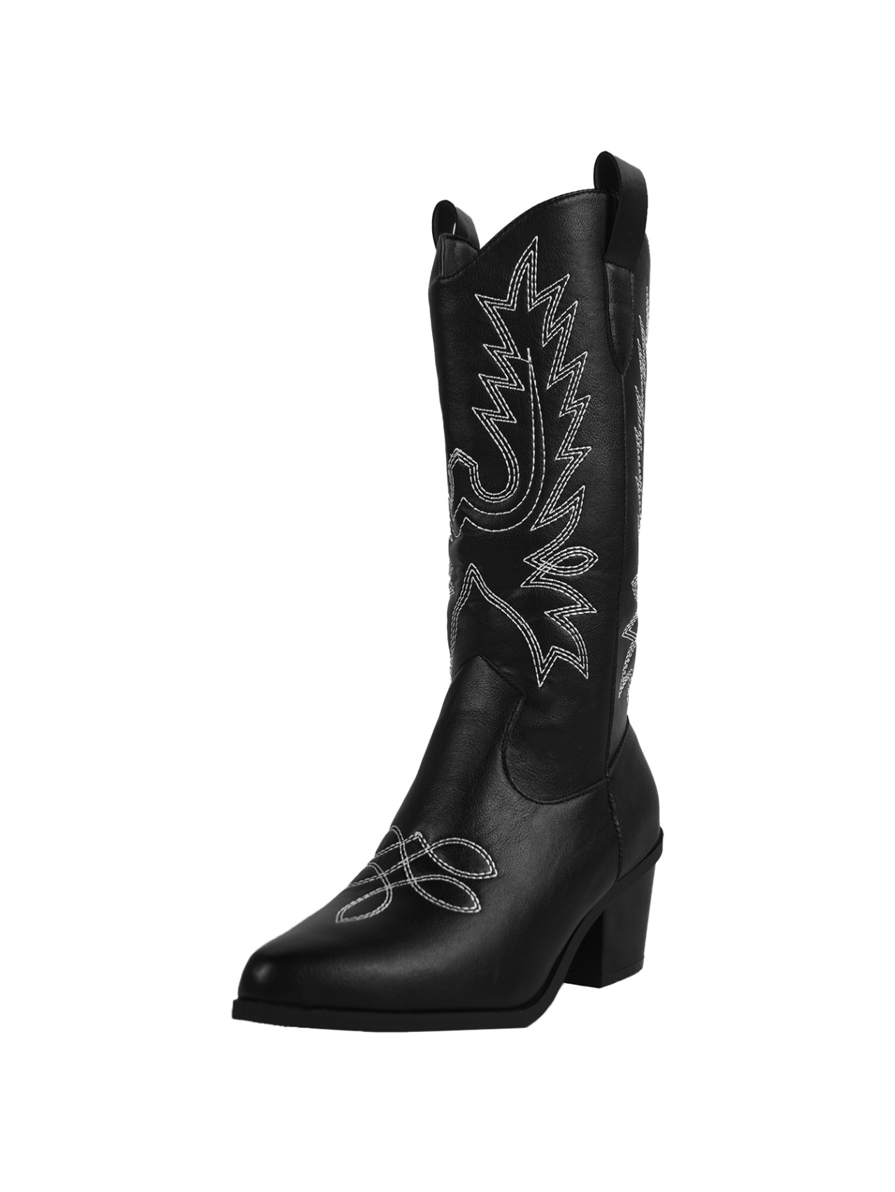 High Heel White Western Cowboy Knight Boots foto 5